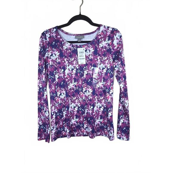 Tops - STYLE CO WOMENS PRINTED LONG-SLEEVE KN TINA PINK S